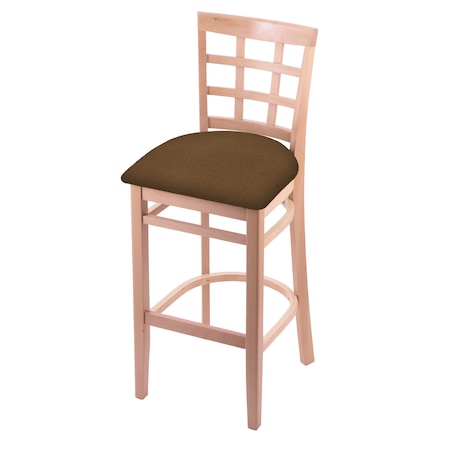 Holland Bar Stool Co 25" Counter Stool, Natural Finish, Rein Thatch Seat 313025Nat026